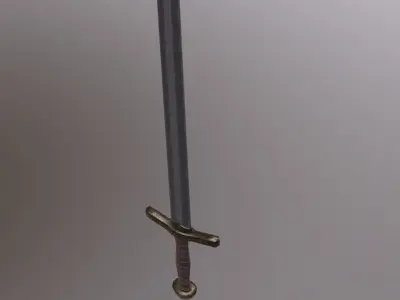 Old Sword Low-poly 3D model order