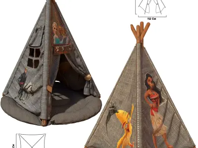 indian tent 3D model