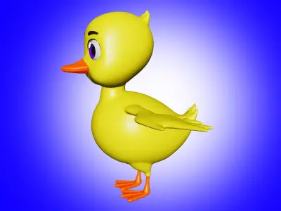 Duck 3d model  Cartoon  style high quality  Low-poly 3D model
