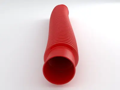 Hog Oval Corrugated Hose 01 Red 3D model