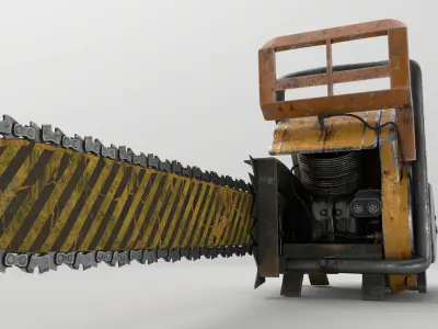 OldChainsaw Pbr chainsaw 3D model
