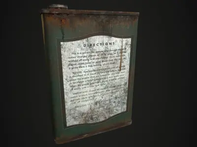 Old Oil Can Low-poly 3D model