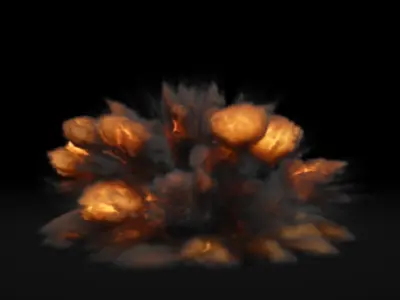 Low Poly Explosions Pack - vdb animated 3D model