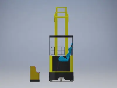 Small forklift 3d model 3D model