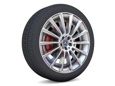 Mercedes-Benz-SL Rim 3D Model Low-poly 3D model