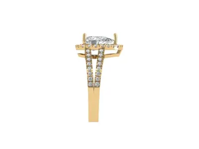 Pear  Stone Ring 3D print model purchase