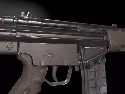 HKG3 Rifle  Low-poly 3D model