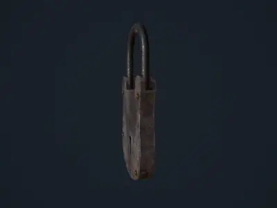 PadLock metal Low-poly 3D model