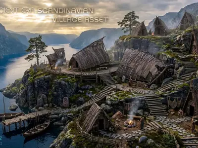 Nordic Village Asset Pack Low-poly 3D model