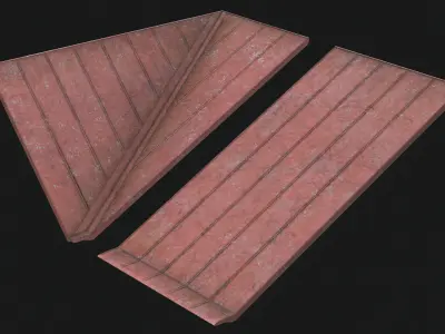 Modular Roof Set Low-poly 3D model