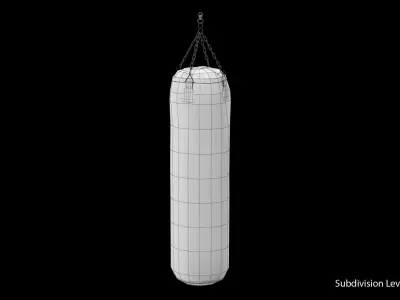 Punching Bag Black Generic Low-poly 3D model