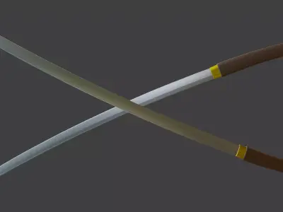 Sword - Katana Low-poly 3D model purchase