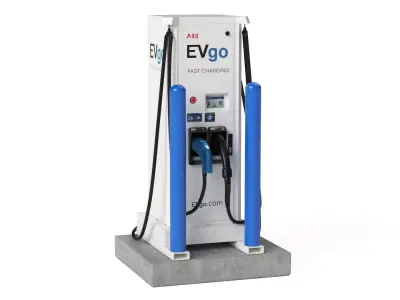 Electric Vehicle Charging Station EV GO 5 3D model