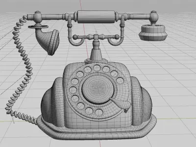 Old telephone 3D model