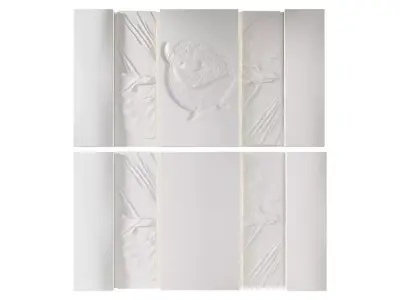 Embossed wall panels with backlight 3D model
