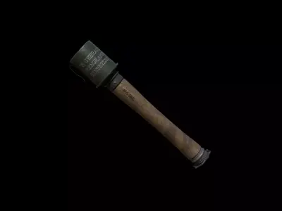 Stick Grenade PBR Free low-poly 3D model