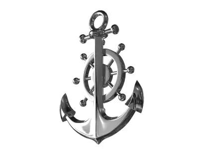 Anchor Silver PBR 2 Low-poly 3D model