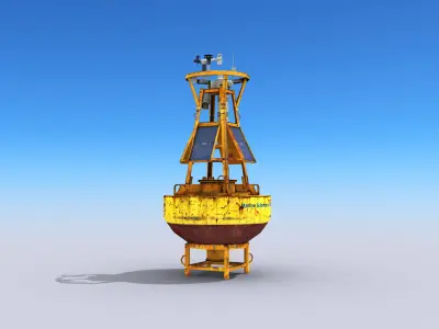 Meteorological Buoy Low-poly 3D model