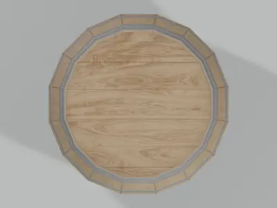 Light Toasted Lowpoly Burgundy Barrel Low-poly 3D model