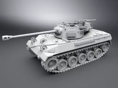M18 Hellcat Scale model  3D print model