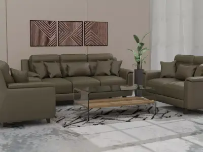 Patrick Sofa Set Low-poly 3D model