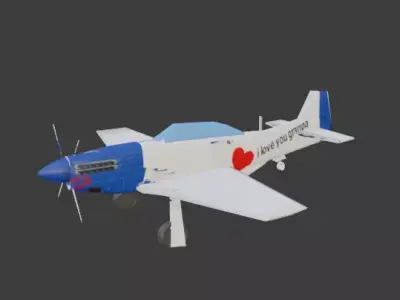 p51d mustang Free 3D model