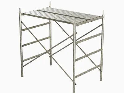 Metal Scaffolding Construction 05 Low-poly 3D model