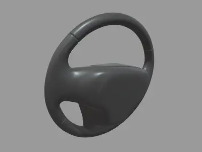 Steering Wheel Car Low-poly 3D model