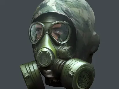 Helmet 3d model military combat Military Low-poly Low-poly 3D model shop