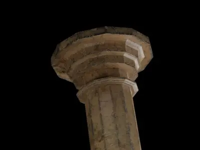 Ancient Pillar Free low-poly 3D model