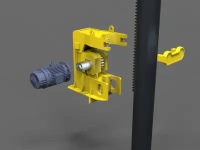Type A anchor post for work platform or pontoon 3D print model