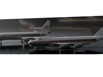 Boeing 747  and Lockheed L-1011 3D model