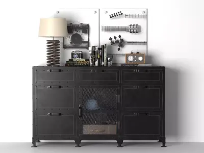 HOPPER WIDE DRESSER 3D model