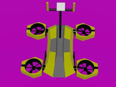 Hoverboard  M3 Low-poly 3D model
