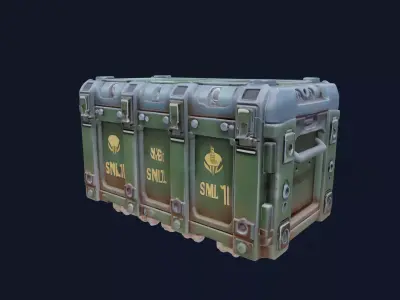 Modular Sci-Fi Supply Crate 3D model