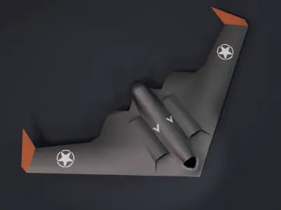 UCAV Stealth Drone 3D Model Low-poly 3D model