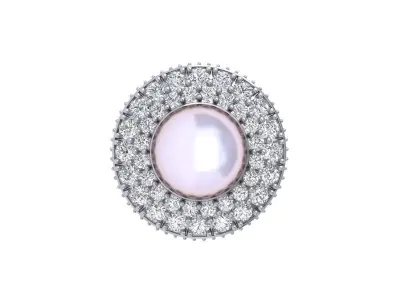 Pearl Artdeco Ring 3D print model purchase