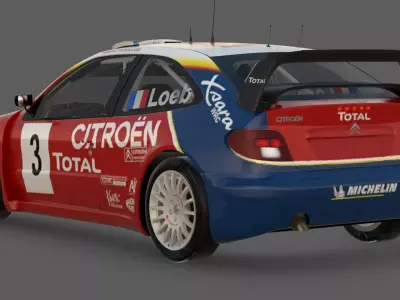 2005 Citroen Xsara WRC Sebastien Loeb 3D Model  Nine time Champ 3D model