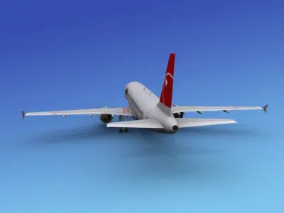 Airbus A320 Northwest Airlines 2 3D model
