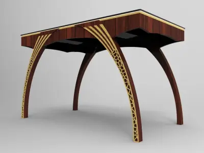 Coffee Table laser cut 6mm plywood 3D print model