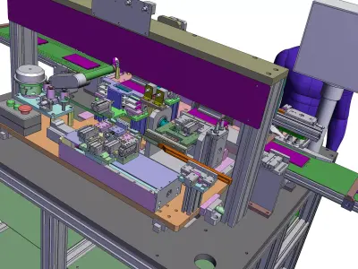 Side labeling machine 3D model