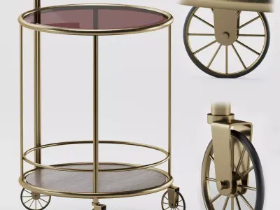 BAUGHMAN BAR CART FROM COVET PARIS 3D model