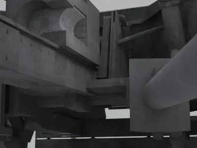 Pak 40 German anti tank gun WW2 Recoil Animation Free 3D model