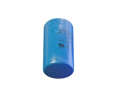 Painted Motor Start Capacitor Low-poly 3D model