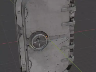 hatch door Low-poly 3D model