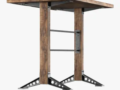 Horeca bar table stool 3D model