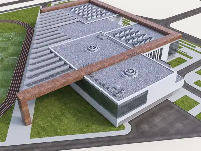 Sports Complex 02  Low-poly 3D model