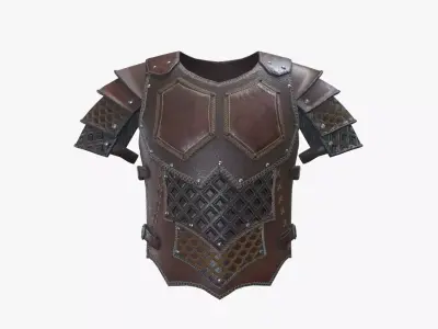 Medieval Leather Armor V03 Low-poly 3D model