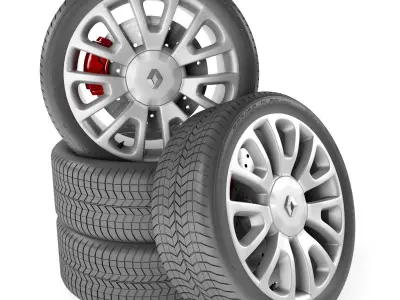 Renault Clio Wheel 3D model