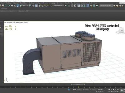 AirConditioner air conditioning unit Low-poly 3D model